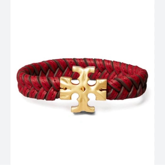 Tory Burch Roxanne Woven Leather Bracelet - Picture 7 of 9